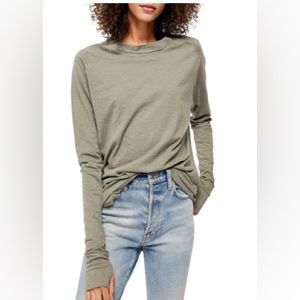 EUC Free People We The Free Arden Extra Long Tee With Thumb Holes